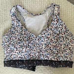 Senita Everyday V-Neck Nursing Sports Bra - Snow Daisy - M